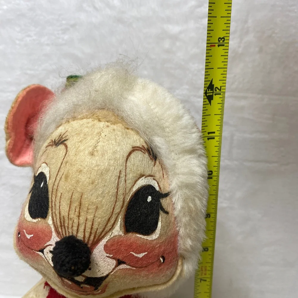 Annalee Handmade Felted Wool Bunny Rabbit Folk Art Christmas *Read AS IS‎